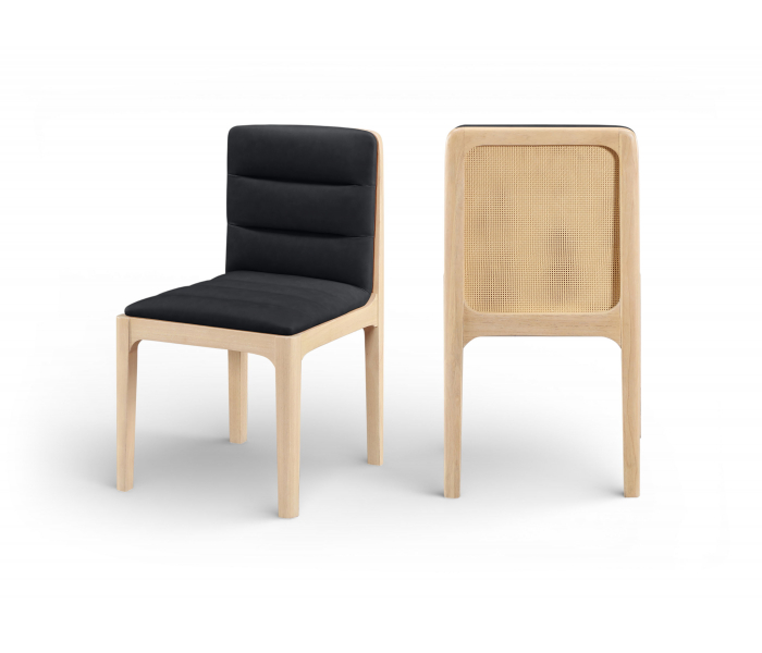 Ellis - Vegan Leather Upholstered Dining Chair (Set of 2) - Black