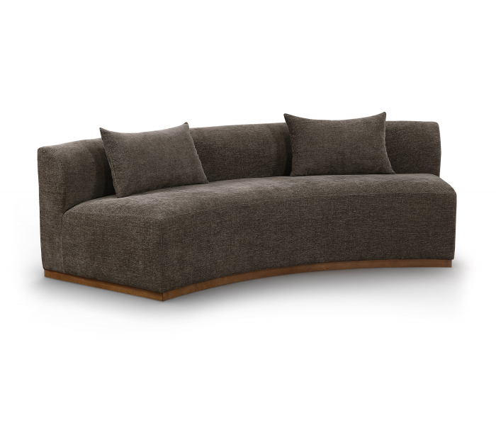 Avanti - 104" Chenille Fabric Upholstered Sofa - Brown - Dark Brown, 104"