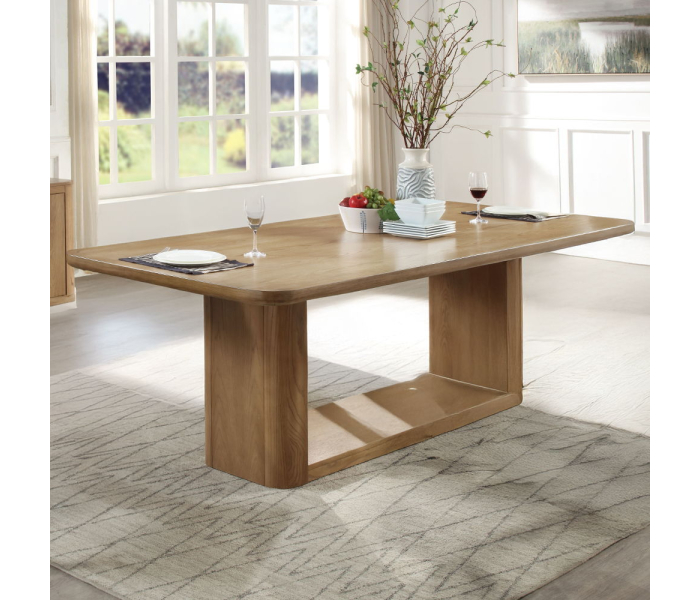 Zoey - Dining Table - Oak - Light Brown, 95"