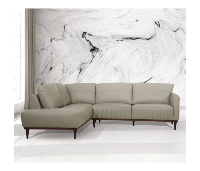 Tampa - Sectional Sofa - Airy Green Leather - 33", 103"