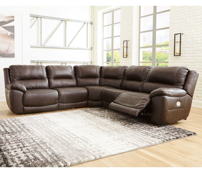 Dunleith - Chocolate - Power Sectional 5 Pc