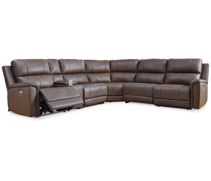 Bleckley 6-Piece Power Reclining Sectional With LAF And RAF Recliners Espresso