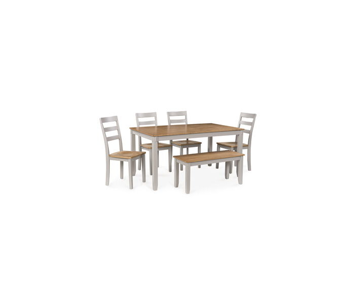 Harperfeld Dining Room Table Set (Set of 6) Natural / Gray