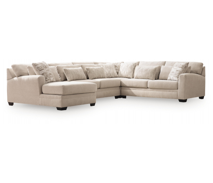 Mandi Point 4-Piece Sectional With LAF Corner Chaise Marble, 152"