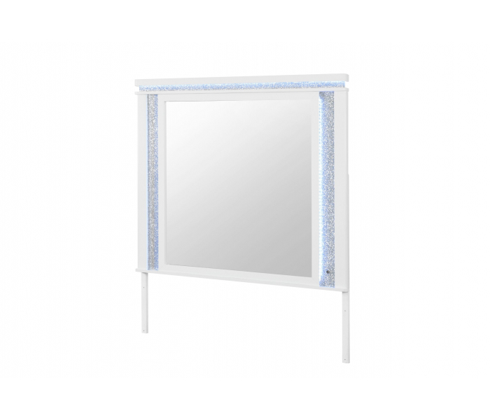 Alina - Mirror With LED - White, 45.98" Wide
