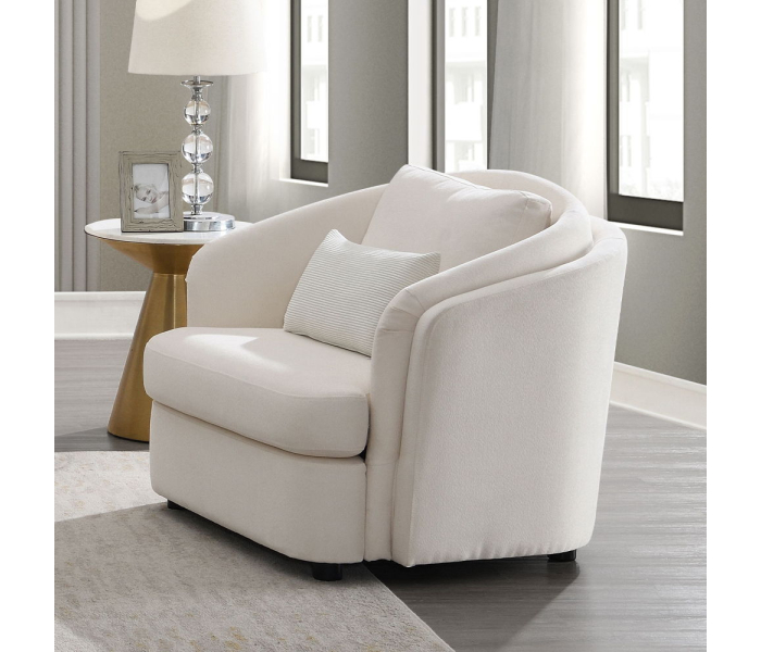 Mariko - Chair With Pillow - Beige Linen