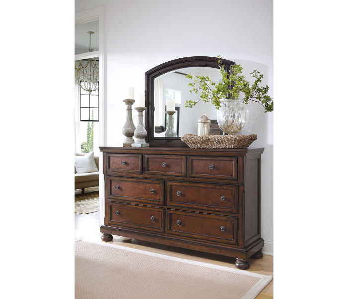 Porter - Rustic Brown - Dresser, Mirror