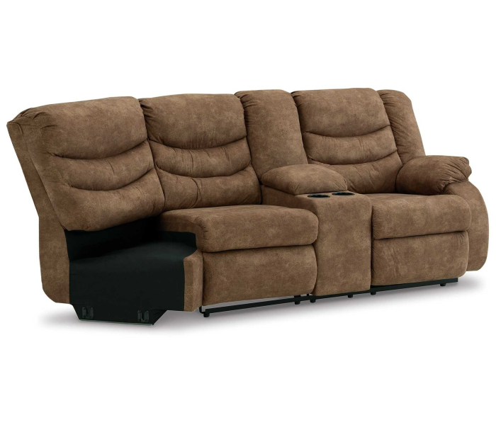 Partymate Raf Reclining Loveseat with Console Brindle, 100"