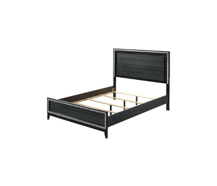 Haiden - Eastern King Bed - Led & Weathered Black Finish