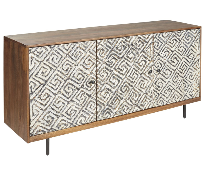 Kerrings - Brown / Black / White - Accent Cabinet