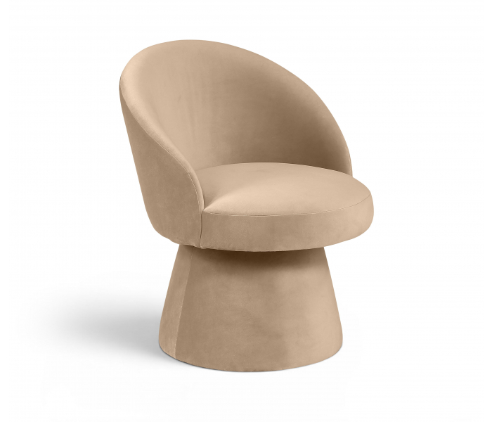 Selene - Velvet Performance Fabric Upholstered Swivel Dining Chair