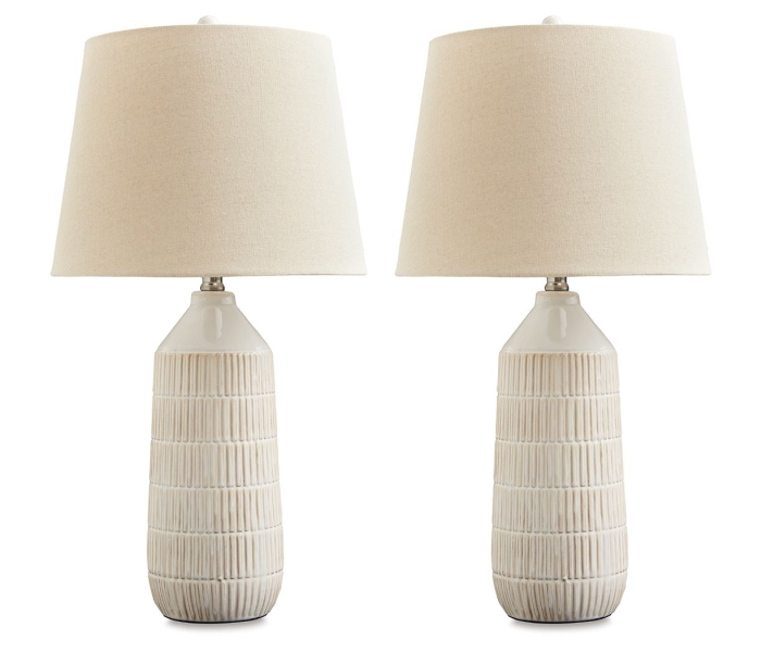 Willport - Off White - Ceramic Table Lamp (Set of 2)