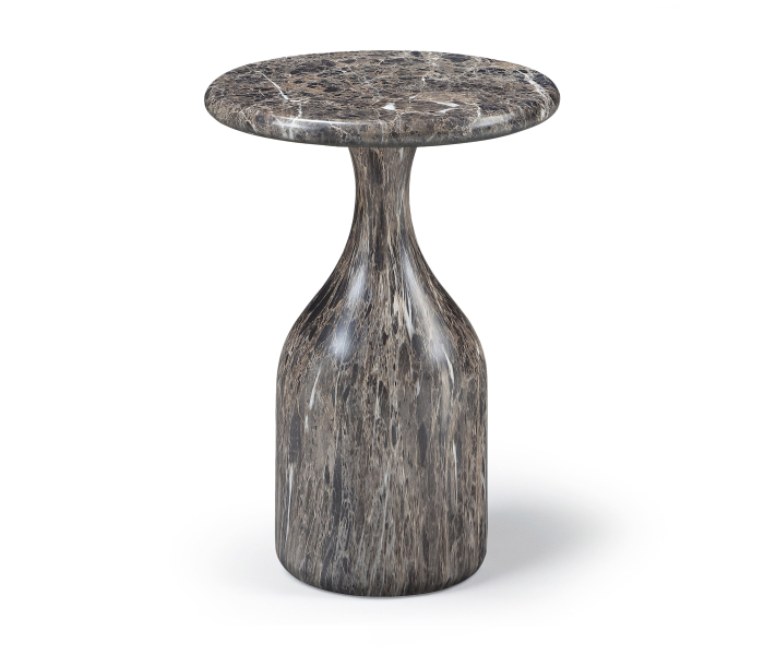 Savona - Concrete Indoor / Outdoor End Table - Brown - Dark Brown, 12.75"