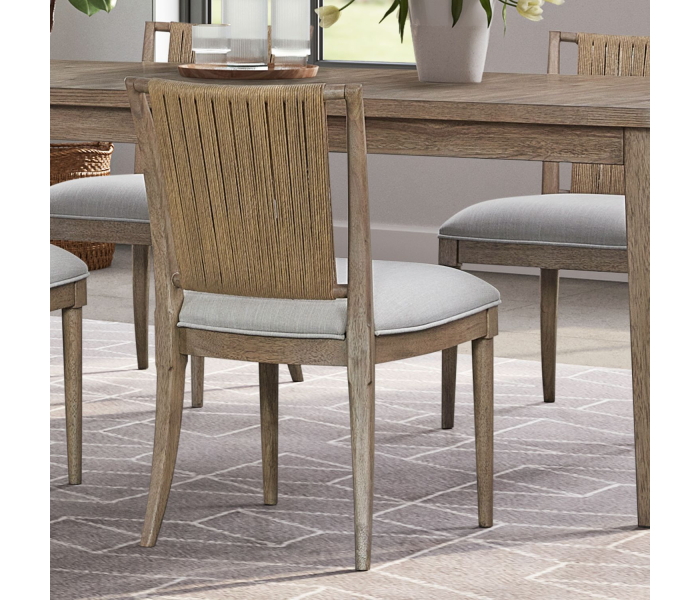 Sheridan Pointe - Corded Back Side Chair (RTA) - Vintage Natural - Light Brown