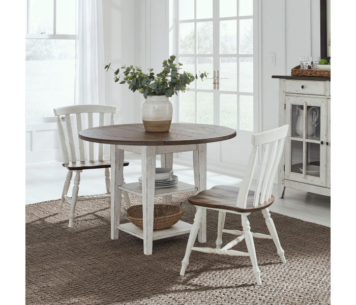 Al Fresco - 3 Piece Drop Leaf Set - Graphite / Whitestone