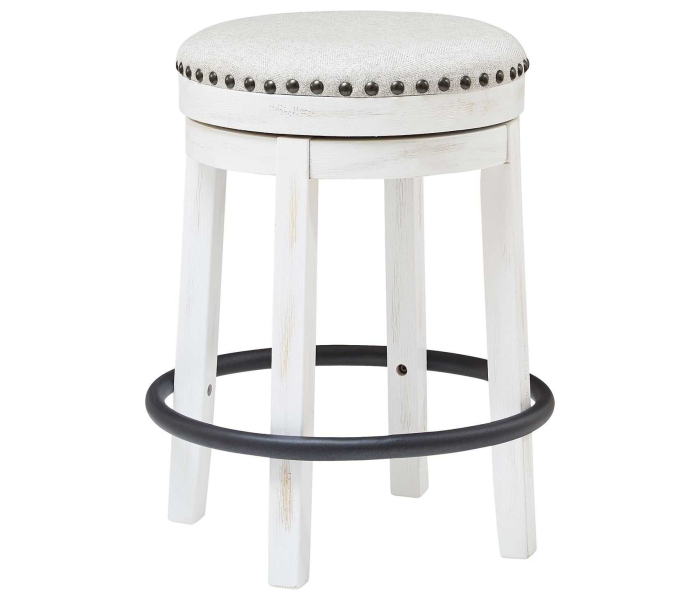 Valebeck - White / Black - UPH Swivel Stool