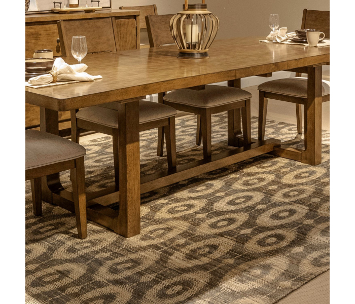 Harmony - Trestle Table Base - Brownstone - Dark Brown