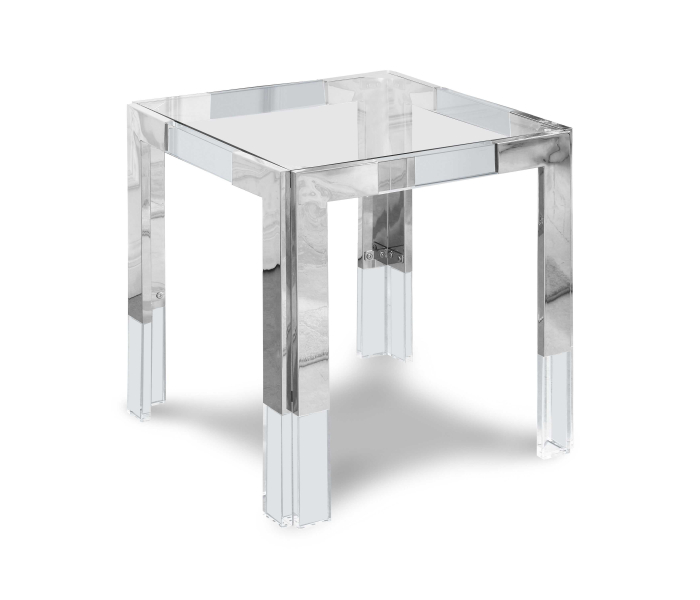 Casper - End Table - Pearl Silver - Steel, 22"