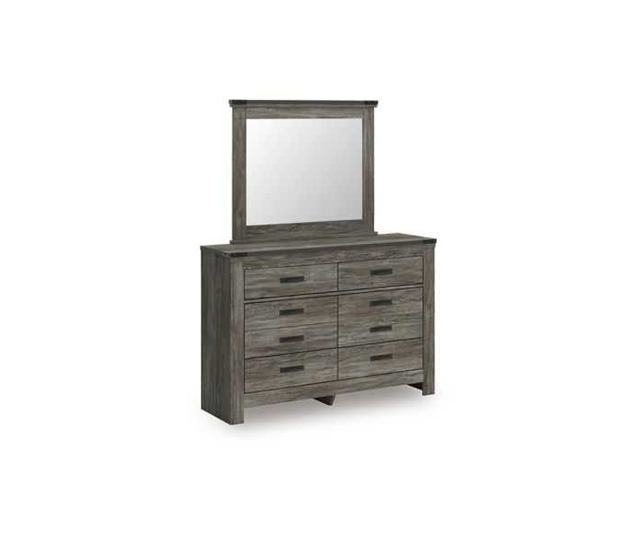 Frandern Dresser And Mirror Gray, 54.5" Wide
