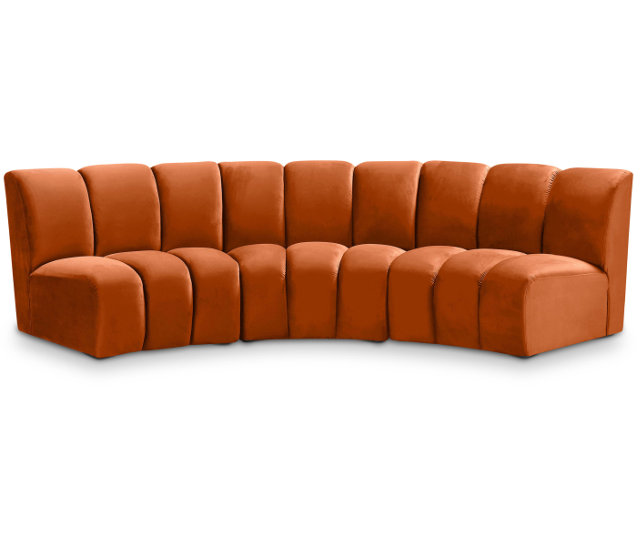 Infinity - 3 Piece Modular Sectional - Cognac, 119"