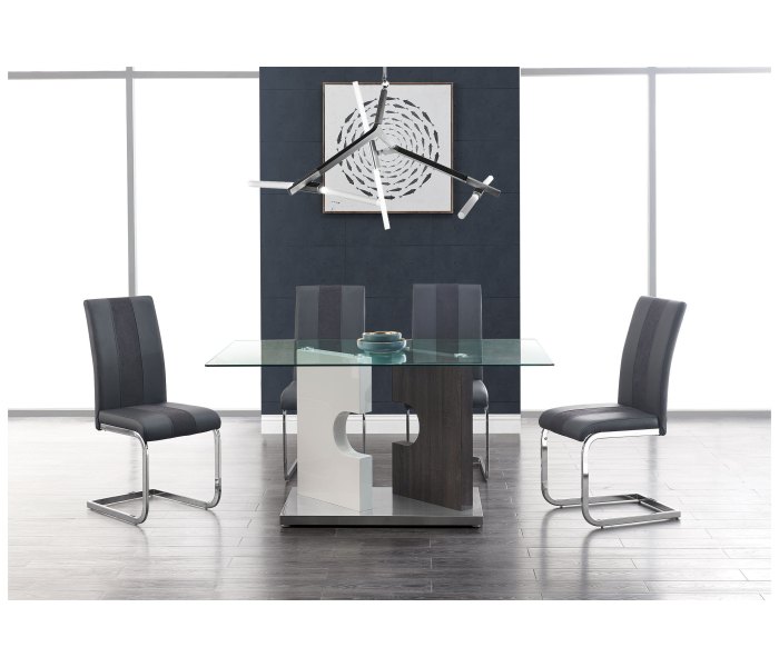 D219 - 9 Piece Dining Room Set (Dining Table And 8 Dinning Chairs) - Grey - Dark Gray