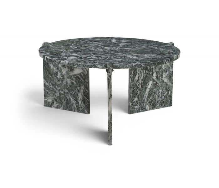 Vernazza - Genuine Marble Coffee Table - Green / - Dark Green, 32"