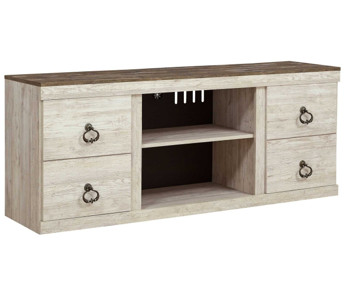 Willowton - Brown Light - TV Stand w/Fireplace Option - 60" x 14.8" x 24.33"