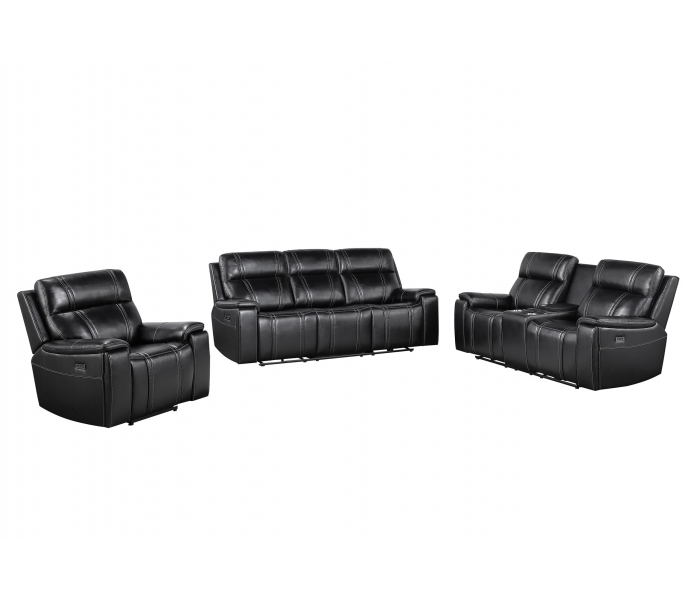 U8880 - Power Reclining Sofa / Power Console Reclining Loveseat / Power Recliner - Black