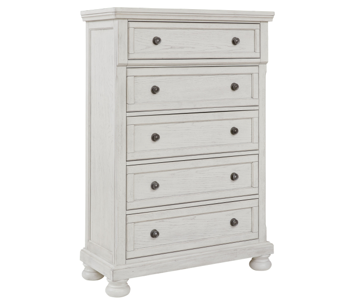 Robbinsdale - Antique White - Five Drawer Chest, 58.5" Tall