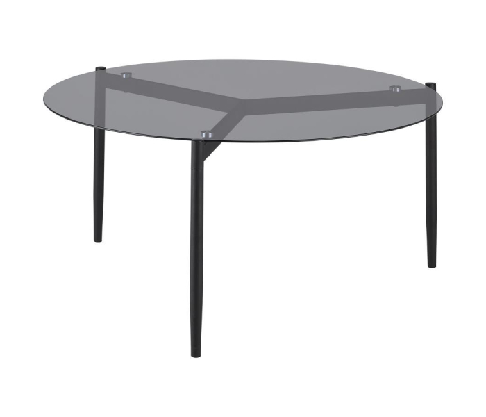 Rosalie - Round Smoked Glass Top Coffee Table - Sandy, 36"