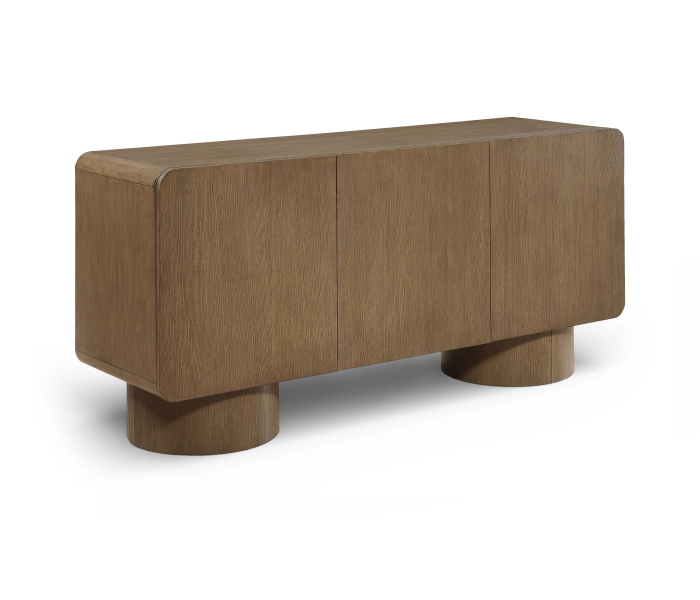 Adagio - Solid Wood And Oak Veneer Sideboard/Buffet - Brown - Dark Brown