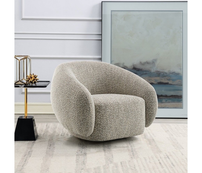 Isabel - Chair With Swivel - Brown Boucle