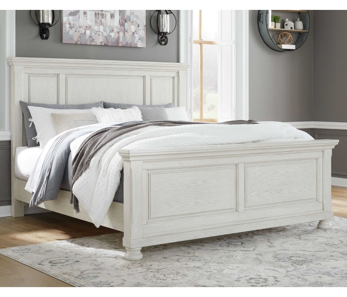 Robbinsdale - Antique White - Queen Panel Bed