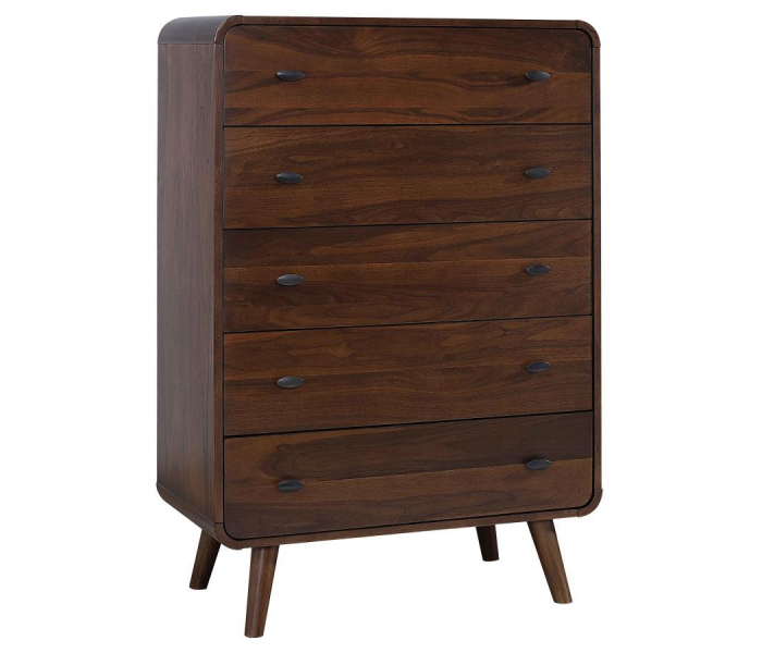 Robyn - 5-Drawer Bedroom Chest - Dark Walnut, 52.75" Tall