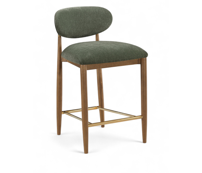 Riccio - Performance Fabric Stool - Olive - Dark Green