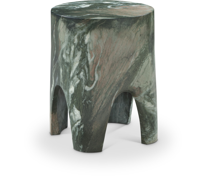 Foligno - Marble Finish Concrete End Table, 14"