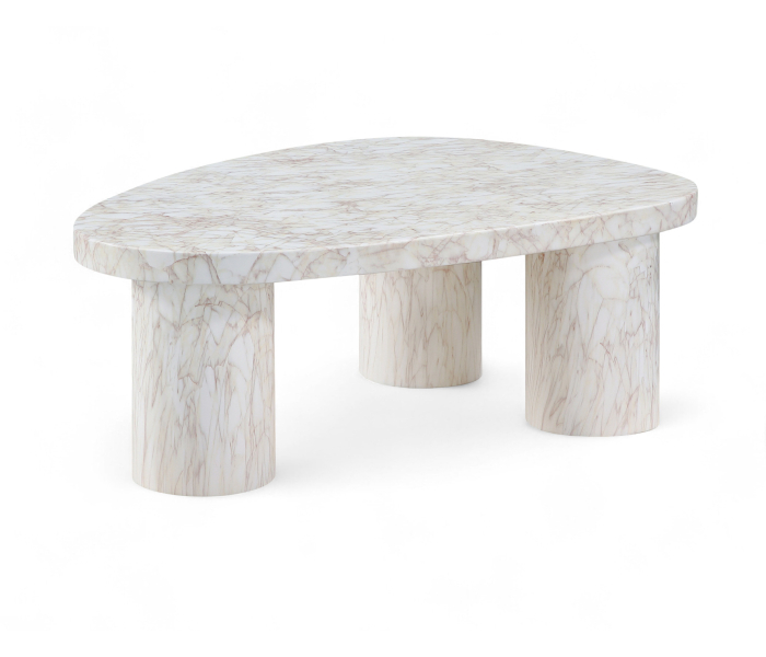 Teramo - Concrete Indoor / Outdoor Coffee Table - White, 36"