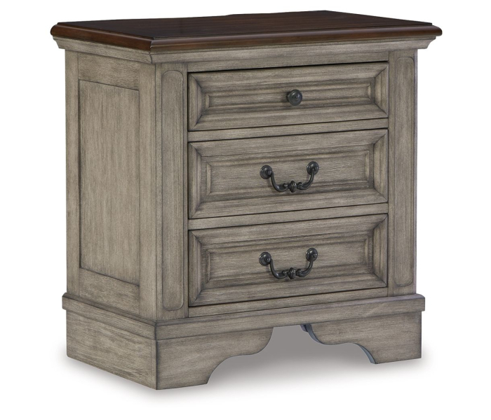Lodenbay - Antique Gray - Three Drawer Night Stand