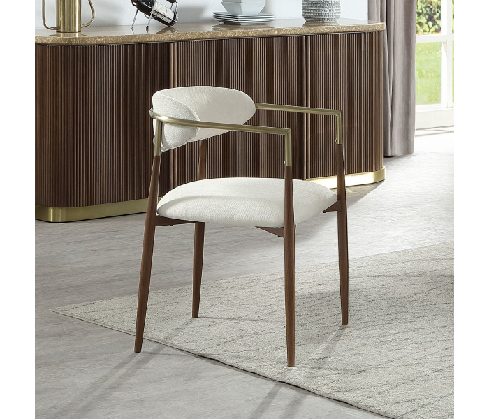 Clayten - Arm Chair (Set of 2) - Brown Oak - Dark Brown