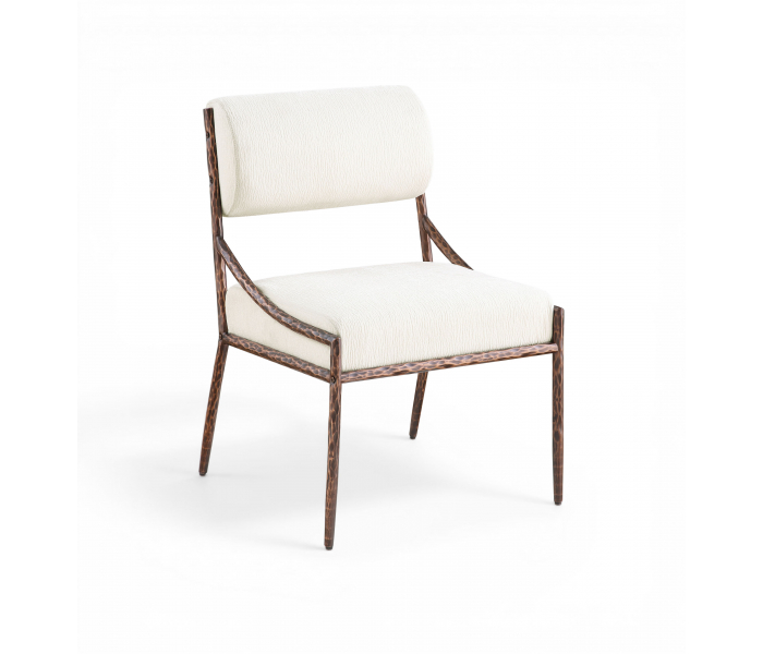 Bastille - Upholstered Dining Side Chair (Set of 2) - Cream / - White