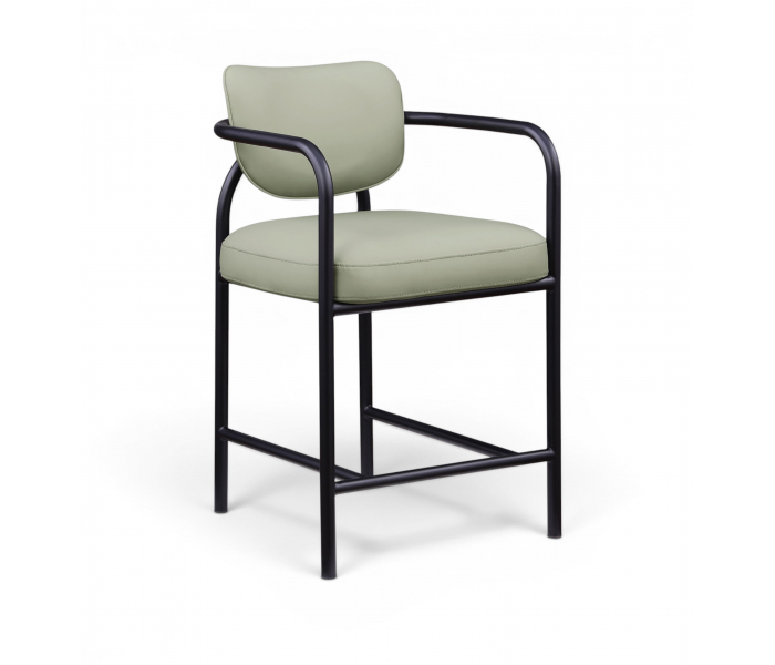 Serava - Vegan Leather Upholstered Counter Stool - Mint - Green