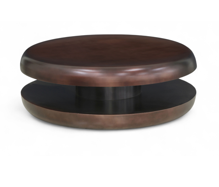 Jamison - Iron Coffee Table - Brown - Dark Brown, 39"