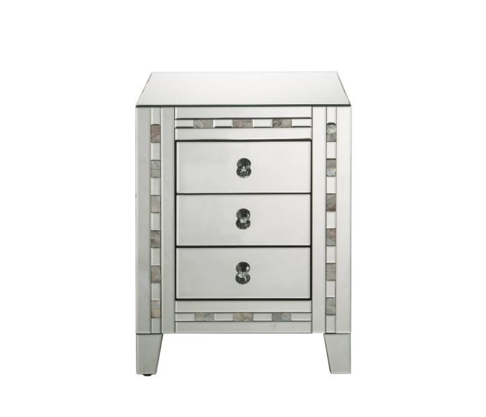 Nasa - Accent Table - Mirrored & Mother Pearl, 18"