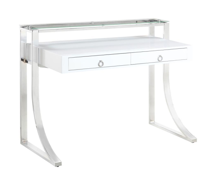 Gemma - Writing Desk, Box 2 of 2 - White High Gloss - White