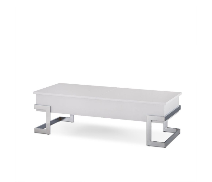 Calnan - Coffee Table - White & Chrome, 47"