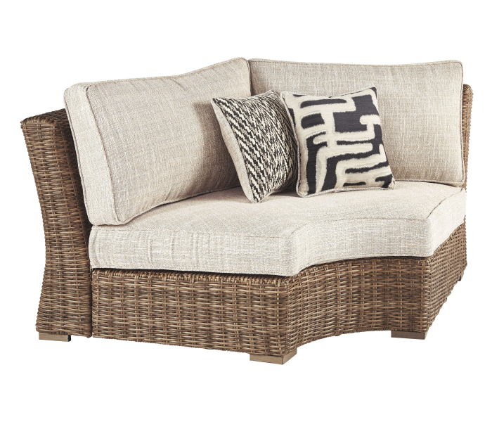 Beachcroft - Beige - Curved Corner Chair w/Cushion