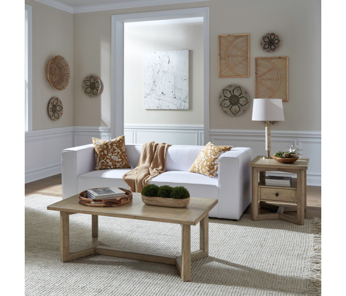 Proximity Place - 3 Piece Table Set - Barley Buff - Light Brown