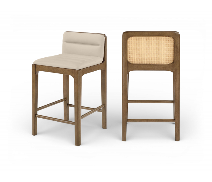 Ellis - Vegan Leather Upholstered Counter Stool (Set of 2)
