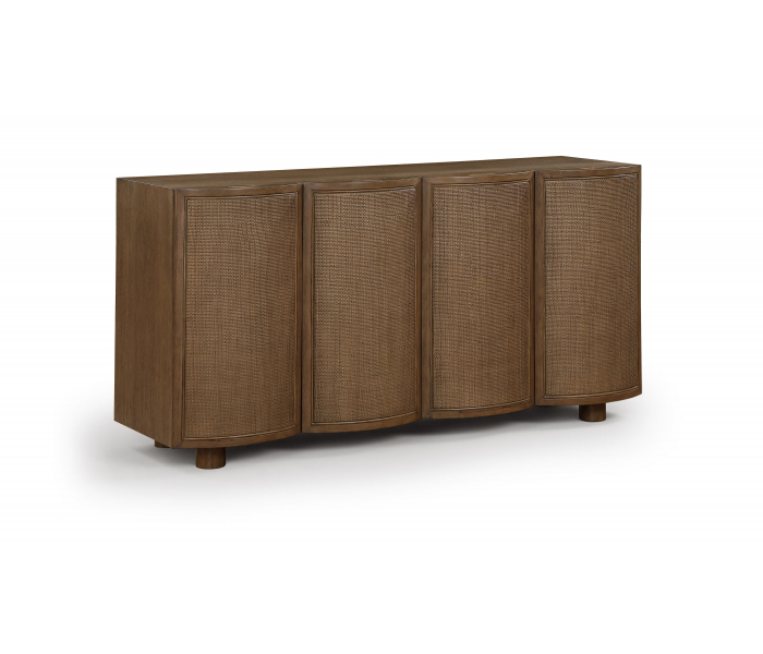 Norin - Solid Wood And Oak Veneer Sideboard/Buffet - Brown