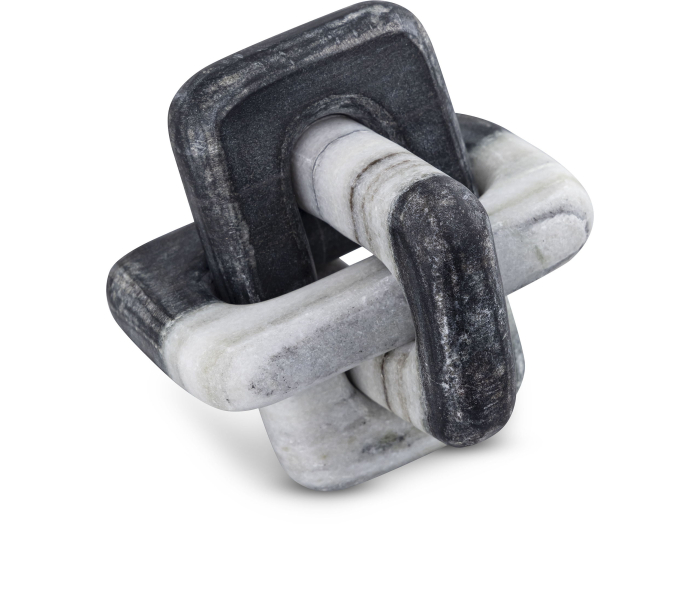 Bond - Marble Decorative Knot - Panda - White, 5"